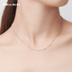 Miss JuJupt950 platinum necklace for women, platinum intercolumn O-shaped chain, diamond-shaped bamboo section with pendant plain chain, weight 3.3-3.5g, length 45cm, thickness about 1.3mm