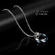 Sheng Lan Necklace Trendy Boys Pendant Necklace Simple Clavicle Chain Personalized Versatile Trendy Brand Versatile Pendant Sweatshirt Chain Men Blue