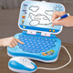 Gift de la journée pour enfants mignonne pour les enfants Machine d'éducation précoce des enfants pour les enfants apprenant et entraînant un écran d'ordinateur d'ordinateur d'ordinateur portable pour bébé en poudre d'ordinateur plat + 2 brosses (version de charge)