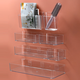 
Yonghuan bathroom storage rack toothbrush toothpaste comb mirror cabinet wall mount box transparent acrylic washbasin cosmetics collection 4877. 3 in the side U transparent basket (no mother buckle or not