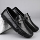 Zapatos de cuero de cuero genuinos zapatos de cuero casuales para hombres zapatos suaves para hombres zapatos de negocios transpirables zapatos de moda para hombres zapatos de cuero británico 9912 negro 38