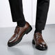 
CARTELO 2025 men's shoes new men's autumn business formal wear breathable leather shoes British soft leather soft sole casual wedding 9903 black affordable model 38