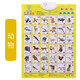 Children's concave audio frame chart cognitive early education toys pinyin number 1-100 learning point reading machine letter early education color shape (battery hook)