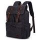 Slazenger/Slazenger retro retro desgaste resistente al desgaste de la masa de cuero de cuero mochila mochila negra
