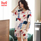 Cat Man (MiiOW) 2025 pajamas for women in summer pure cotton shorts shorts full casual student home clothing set Z9856 L [recommended 90-115Jin [Jin equals 0.5 kg] wear]