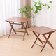 Dulu Wanshun folding table household small apartment bamboo dining table balcony tea table small square table outdoor portable table and chairs