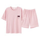 Pang Donglai Pajamas Pajamas Mujeres Algodón puro Estudiante delgado de manga corta Lindo set de dos piezas de dos piezas y otoño se pueden usar en el exterior con ropa casera de gran tamaño. Burgundy SKM6627 M Tamaño (recomendado 75-95 Jin [Jin es igual a 0,5 kg])
