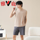 Yalu Vest Pyjamas Men's Men's Cotton Cotton Sans manches Home Vêtements NOUVEAUX HOTES CASSORATIQUES SHORTS DE LA TAILLE SUIT