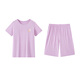 Deesha [7A Antibakterielle Haut beruhigend] Kinderpyjamas Set Klimaanzug Anzug Frühling und Herbst Frauen Mittelschule Coole Kurzarm Hausanzug