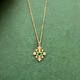 ROYALPICK emerald necklace pendant 18K gold set with diamonds is an exquisite gift for your girlfriend and wife as a Valentine's Day birthday gift
