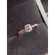 Hanzhu S925 inlaid tanzanite ring, everyday versatile silver jewelery entry-level model for men and women, tanzanite ring silver