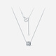 Saturday Fortune PT950 platinum necklace platinum pendant Passepartout birthday gift B0622031 about 4.69g 40+5cm