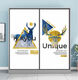 Yusenyi Garderobe Aufkleber renovierte selbstklebende Glasfilm Aufkleber Wand Aufkleber Taper Schiebetür Schrank Tür Garderobe Schrank Aufkleber MT-7373 Small