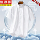 Hengyuanxiang High-String Velvet Cotton Coton Coton à manches courtes pour les hommes en matière d'affaires d'été et de coton décontracté Coton Coton Anti-Wrunkes Shemd-Sheeved Shirt DX6626 Machine Washable 40