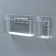 
Yonghuan bathroom storage rack toothbrush toothpaste comb mirror cabinet wall mount box transparent acrylic washbasin cosmetics collection 4877. 3 in the side U transparent basket (no mother buckle or not