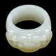 
Kaoyukaojue Orphan Hetian Jade Ring Men's Blue and White Jade Pixiu Ring Jade Ring Thumb Ring About 22mm Z1278L