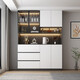Sideboard cabinet wall integrated display cabinet modern simple storage cabinet household wine cabinet tea cabinet storage storage cabinet style 15280*40*220 SF Express installation