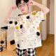 濮水方方夏季薄款棉男童睡衣短袖套装12岁男孩家居服 655【棉】 均码 16码 建议130-140厘米 体重