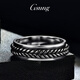 GsunG platinum PT950 ring men's black gold rotatable ring pure platinum fashion trend women's real gold ring ring priced by gram, contact customer service before bidding