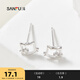 Sanfu 925 silver sweet and cool earrings pair, fashionable design and exquisite jewelry earrings 814694 655615 2 pieces