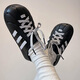 
Adidas men's shoes women's shoes autumn new sports shoes Birkenstock shoes outdoor hole shoes beach slippers JH9848/black/white 43