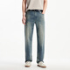 Jack Jones (JACK&JONES) men's jeans, fashionable and versatile, trendy and cool out-of-the-street distressed washed casual straight pants 225332054 E39 medium blue denim regular 30 170 W30/L30