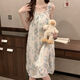Ice Silk Pyjamas für Frauen mit Brustpolstern und antikonvexen Punkten in Sommertagen süße Hosenträger Nachthemd sexy Internet Promi Pastoral Style Home Kleidung