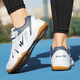 Double Star Bate Badminton Shoes for Boys and Girls 6-13 Years Old Autumn Mesh Breathable Sports Shoes Teenage Students Table Tennis Shoes White Blue 36