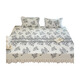 Jieliya Hepburn style tatami special bed cover for four seasons universal pure cotton cotton kang single large size kang cover kang mat with skirt K695 [pure cotton fabric - universal four seasons] 320cm*200cm + sag 30cm single piece