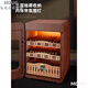 MDUG Germany imported quality high-end cigar humidor cedar wood fashionable curved mini LED light large capacity constant temperature and humidity box cigar cabinet brown single cabinet model pure moisture control* atmosphere light capacity 150 pieces