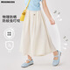 Moonkids girls wide-leg pants summer 2025 new children's cool casual mosquito-proof pants girls summer thin nine-point pants 15268 fruit green wide-leg pants 140 cm