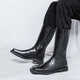 Wahre westliche Cowboy -Stiefel Männer Martin Boots Herren trendige Stiefel High Stiefel Knights Horse Boots Motorrad Cowboy Boots Mongolische Stiefel 15911 Black 38