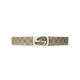 Gucci men's belt fashion double-sided cut-out men's belt [authentic] [gift] Coffee 245861 KGDHN 9767 100