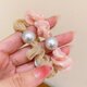 Jiao Xuefeiogen yarn pearl hair rope 5 small intestine hair ties high ponytail elastic rubber band leather sheath hair accessories