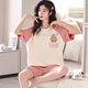 Xushansi new pajamas for women in summer cute shorts and shorts plus size Internet celebrity style wear pullover summer suit home clothes 679 green dinosaur M Recommended 80-90Jin [Jin equals 0.5 kg]