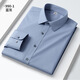 Seven Wolf [Nuevo Producto] Modal Men's Stretch cómodo sin hierro Camisa de manga larga Camisa de primavera y verano Camiseta de primavera y verano 9922 Stripes azules y blancas S 38