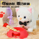 Huangen Electric Plush Bunny Doll peut bouger et appeler un chariot pour animaux de compagnie pour jouer à la maison des jouets pour enfants Girls d'anniversaire Gift