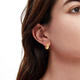 KZD gold store same style copper coin earrings for women, imitation gold color, fashionable light luxury earrings, earrings, jewelry, trendy new products, copper coin earrings, free gift box