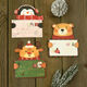 Shantou Lincun Christmas greeting card in English Christmas Eve gift small card cartoon cute postcard kindergarten children primary school students blessing message card handwritten thank you folded copy Christmas greeting card 20041 pack pattern randomly sent