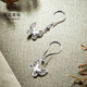 Caibai Jewelry Platinum Earrings Pt950 Fashionable and Beautiful Filigree Butterfly Earrings Price Approximately 3.00g