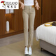 Woodpecker Spring and Automne Small Soft Soft Jeans Women's 2025 Nouveau pantalon droit pantalon à cocktails fumée Pantalon décontracté d'été mince kaki neuf points 3xl 31 132-139jin [Jin est égal à 0,5 kg]