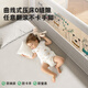 AOTGSSE Aotison Bed Fence Camino Baby Bed Safety Bedside Bisel Baby Anti-Fall Barra Buardar Dos lados Instalado Gray de dibujos animados [1.8*m + 2.0m] Instalación de doble cara