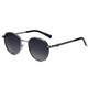 QBLU QIANBAILU Europäischer und amerikanischer Retro -Trend Sonnenbrille für Frauen polarisierte Metall Sonnenbrille Sonnenschutzbrille C2 Flaches Gungrau Blau