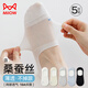 
Cat men women's socks for women in summer thin invisible boat socks mulberry silk mesh breathable and non-slip and antibacterial short socks