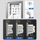 Chint embedded socket refrigerator built-in 10a five-hole hidden recessed concealed 86-type panel three-hole 16A five-hole 10A elegant white suitable for refrigerators and washing machines