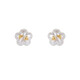 OIDSG old phoenix simple and atmospheric white pearl gold foil embellished earrings silver needle temperament earrings niche earrings women E16778E flowers