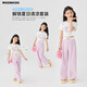 MoonKids Girls Dopamine Costume à manches courtes 2025 Nouveau Summer Children's Style Clothes d'été Big Childre