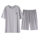 In der Nähe der anderen Seite des Pyjamas der Herren für Sommerdünnmodal-Baumwoll-Shorts-Shorts für Herren-Heimkleidung für Sommerfett und vergrößerter Anzug A4837 L empfohlen 120-140jin [Jin gleich 0,5 kg]