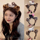 Songchuang Mengyu Autumn and winter cute KT cat headband hair accessories milk coffee color fashionable cat ear hairband sweet cartoon coffee color flower Kitty cat headband-head style