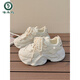 Woodpecker Chaussures papa confortables et polyvalentes pour femmes 2025 Springs de haut niveau de haut niveau pour femmes Chaussures décontractées polyvalentes FB9905 Style de maille beige 35